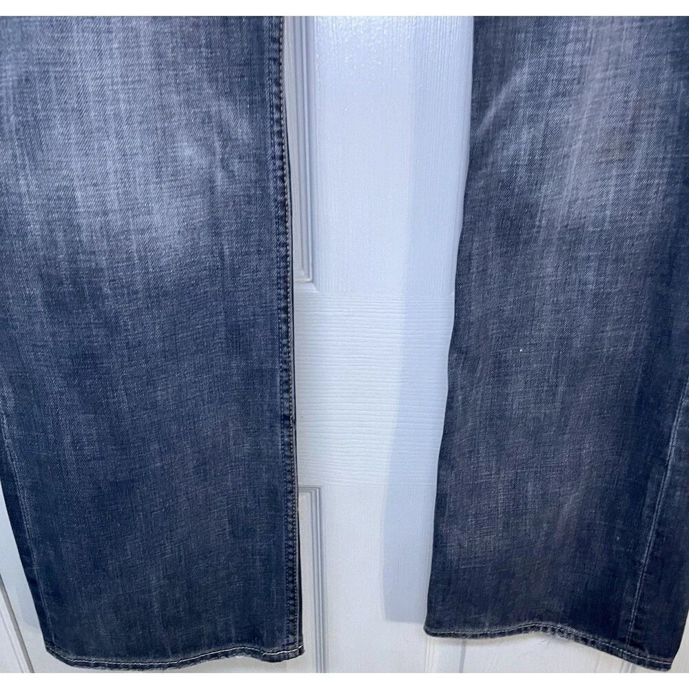 American Eagle Outfitters Size 34 X 32 Vintage Dark Grey Wash Denim Button Fly